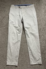 Brooks Brothers Pants Mens Size 32x30 Light Beige Gray Lightweight Milano Chino
