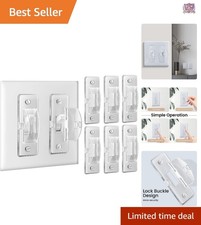 Child Proof Light Switch Cover Guard Clear 6 Pack Durable Lock Child Safety