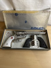 Nichols Ranch Stallion Colt 45 Mark II Toy Cap PistolExtra Grips in Original Box