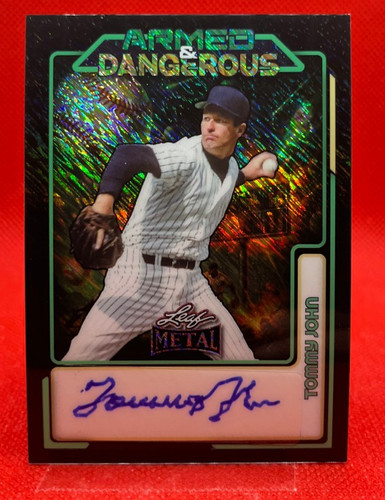 TOMMY JOHN 2026 LEAF METAL BASEBALL 1/1 AUTO REFRACTOR ARMED & DANGEROUS