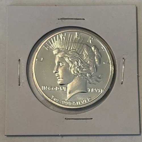 1 oz .999 Fine Silver Round - Apmex Peace Dollar Beautiful