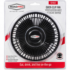 RoadPro RP-1137 12V Oscillating Quick Clip Car Truck Fan Portable Cooling NEW