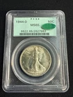 1944-D Walking Liberty Half Dollar PCGS MS65 Old Lable CAC, Uniform Toning