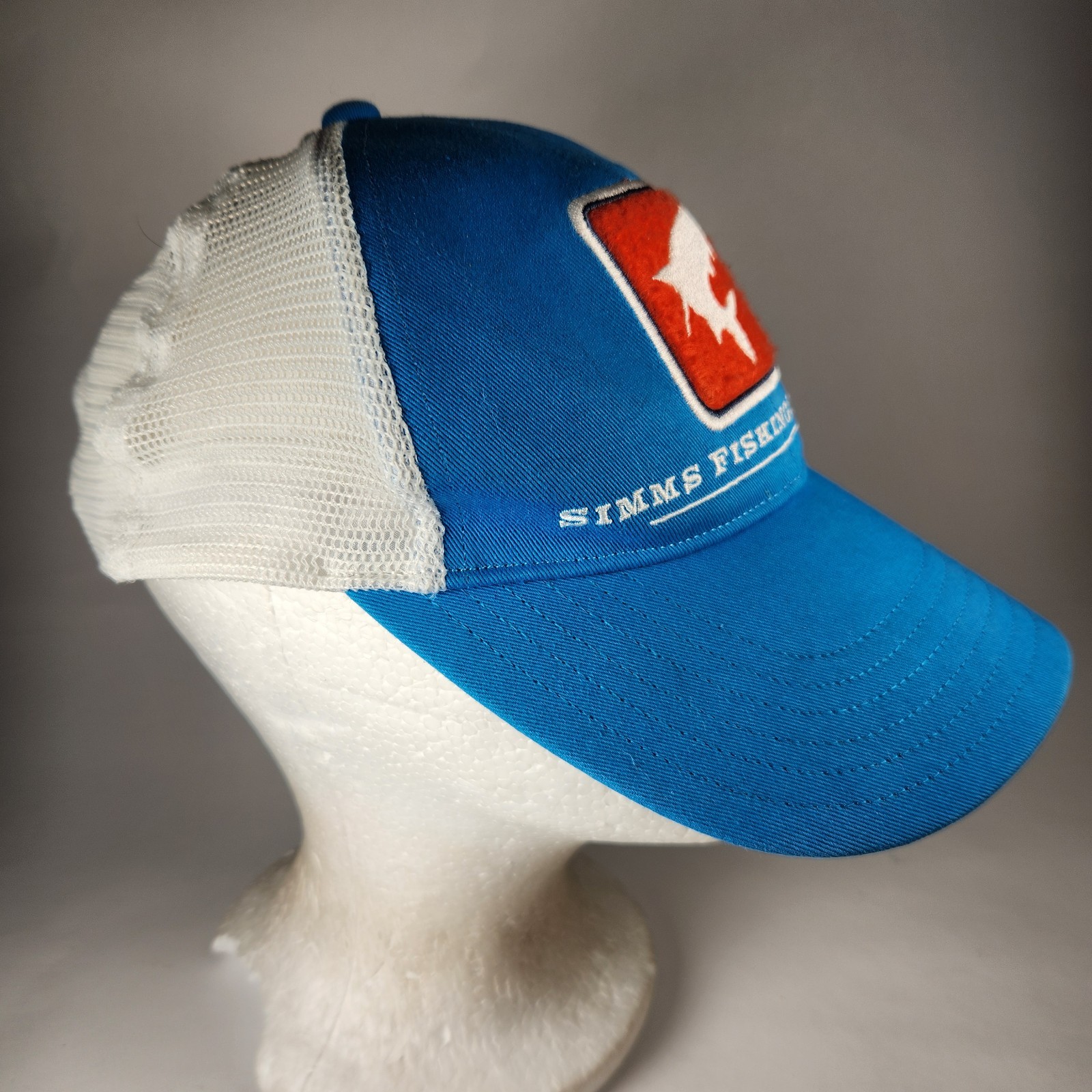 SIMMS Cap Hat Blue Snap Back Patch Adjustable Out… - image 4