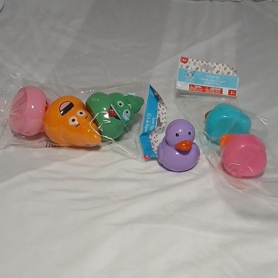 Multicolor Decorative Easter Eggs & Rubber Duck Plastic Party Favors for Kids