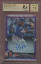 2018 Bowman Chrome Purple #BCPA-LG Luis Guillorme /250 BGS 9.5 AUTO 10