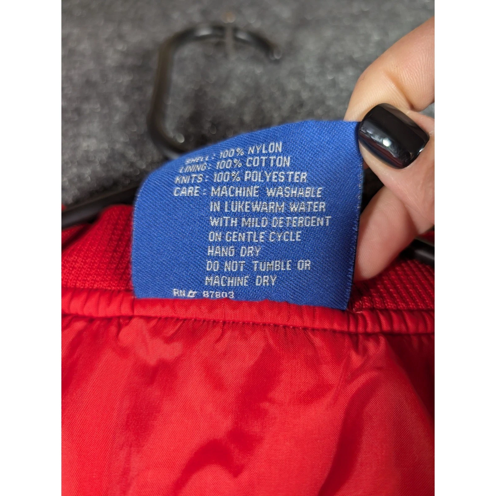 VTG Acadia Marine Corps League Men's Red Nylon Pullover Windbreaker Jacket L image 4