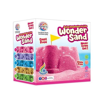 Ratna's Wonder Sand 500 Gramm zum Spielen. Glatter Sand für Kinder (rosa 500 Gramm