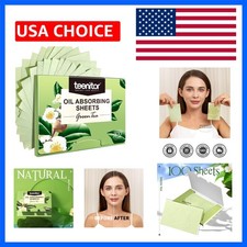 Luxurious Green Tea Oil Blotting Sheets - 100 Large Tissues for Flawless Skin