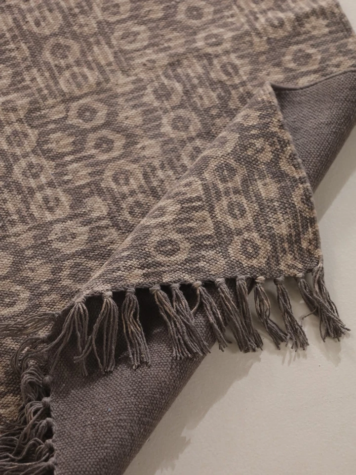 Bohemian Cotton Area Rug Carpet Hand Woven Living Room Decor Floor Runner Mat - Image 4 of 4