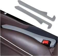 Super Flexible Car Seat Gap Filler,Durable Organizer Between Seats Gray 