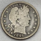 1897-O Barber Silver Quarter VG #0049
