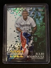 🔥Julio Rodriguez 2023 Topps Seres 1 #22GH-22 Greatest Hits Green Foil Mariners