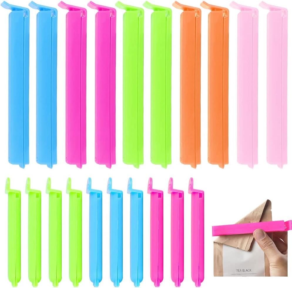 20 Pcs Bag Clips for Food Storage, Freezer Bag Clips Fridge Sealing Storage Clip