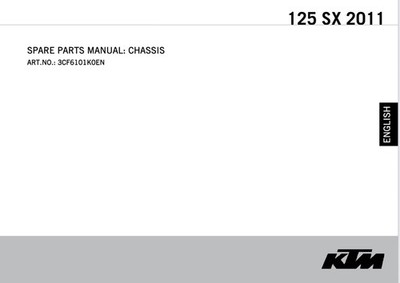 KTM 125 SX 2011 Ersatzteilbuch beschriftet OEM gebunden 