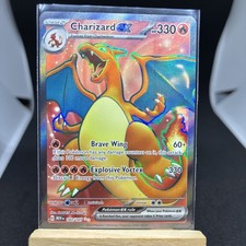 Carta Pokemon TCG Charizard EX Full Art Holo 183/165 SV 151 Ultra Rara Mint/NM