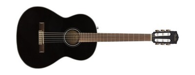 Fender CN-60S Concert Nylon String Acoustic Guitar, Black