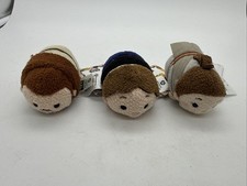 Star Wars Tsum Tsum Lot of 3 Plush Han Solo, Rey Qui-Gon Jinn NWT