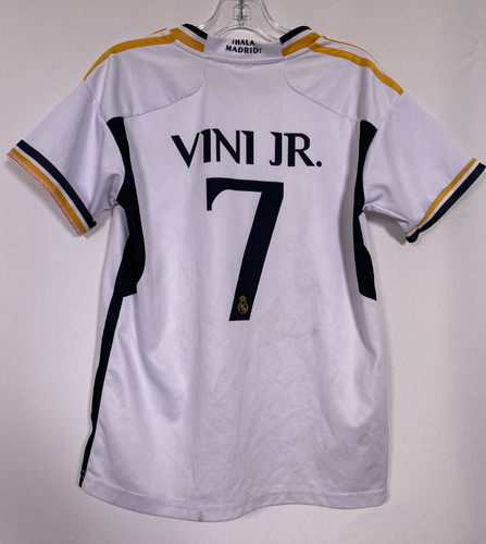 Vinicius Junior #7 Real Madrid 2024 White Jersey Kids LARGE 26