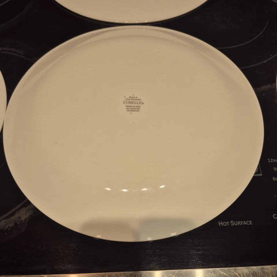 Juego de 6 platos de cena vintage Corelle de lino verde de 10,25" color liso único Foto 3 de 4