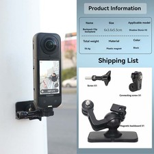 360 Rotating Quick-Release Magnetic Backpack Clip Hat Clip For Insta360 X5