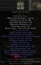 Heart of the Oak flail 40 res perfect rotw sc ladder