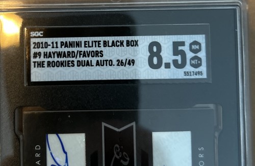 Gordon Hayward / Derrick Favors 2010-11 Panini Black Box Dual AUTO /49 SGC 8.5 - Picture 4 of 4
