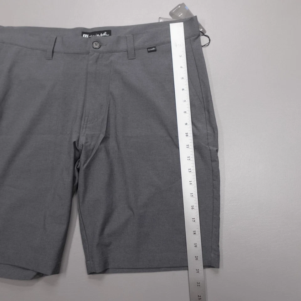 Pantalones Cortos de Golf Travis Mathew Sand Harbor Talla 38 Gris Jaspeado Oscuro 1MW397 Elastizados Foto 4 de 4