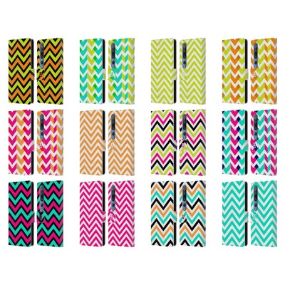 HEAD CASE DESIGNS NEON ZIGZAG LEATHER BOOK WALLET CASE COVER FOR XIAOMI PHONES