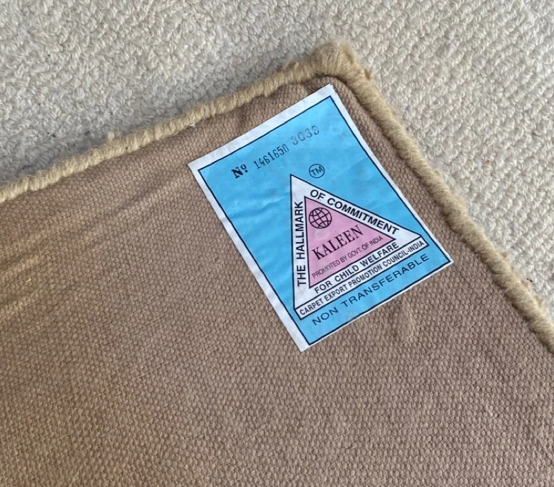 ВИНТАЖНЫЙ небольшой шерстяной ковер 3x5!00%. Ручной работы 1 Prsn ;) 1 индийский VG состоянии товара - Изображение 3 из 4