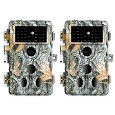 2-Pack Wildlife Camera 32MP 1296P with 120 Wide Angle, wildlife
