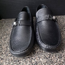 Versace Medusa Bit Loafers Men’s EU 40 Black Leather Made In Italy