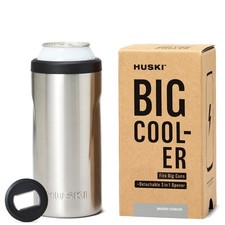 Huski Big Can Cooler | NEW Fits most 440ml and 500ml cans, Brushed Stainless
