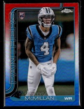 2025 Topps Chrome #326 Tetairoa McMillan Red White and Blue Refractor