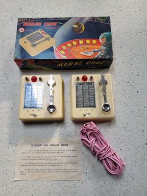 Vintage Merit Space Station Morsecode Signal Set No 107 Exc. Cond. Komplett