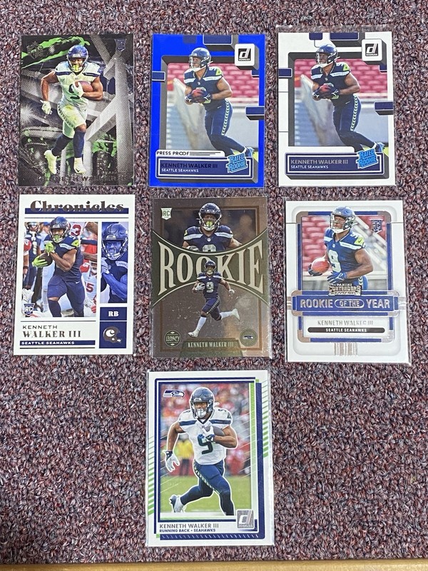 Kenneth Walker III Seattle Seahawks Rookie Card Lot NFL Super Bowl MVP