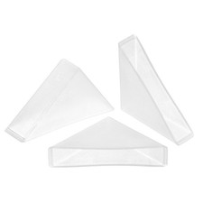 50Pcs Corner Protectors 12x66mm Plastic Right Angle Corner Guards Cushion, White
