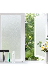 Non-Stick Frosted Window Privacy Film - Versatile Glass Covering, 17.5 x 78.7"