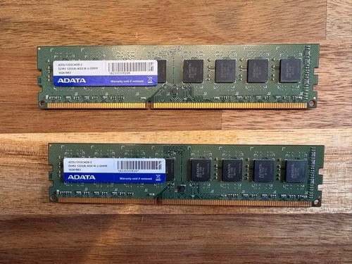 ADATA DDR3 4GB RAM 2 Module 8GB Gesamtspeicher Kit Gebraucht