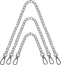 3 Pack 16",36",48" Silver Purse Chain Strap Bag Chains for Handbags