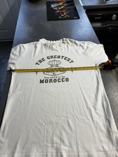 Retro Vintage Adidas Muhammad Ali T Shirt Medium Cream Green Morocco Rare 2007