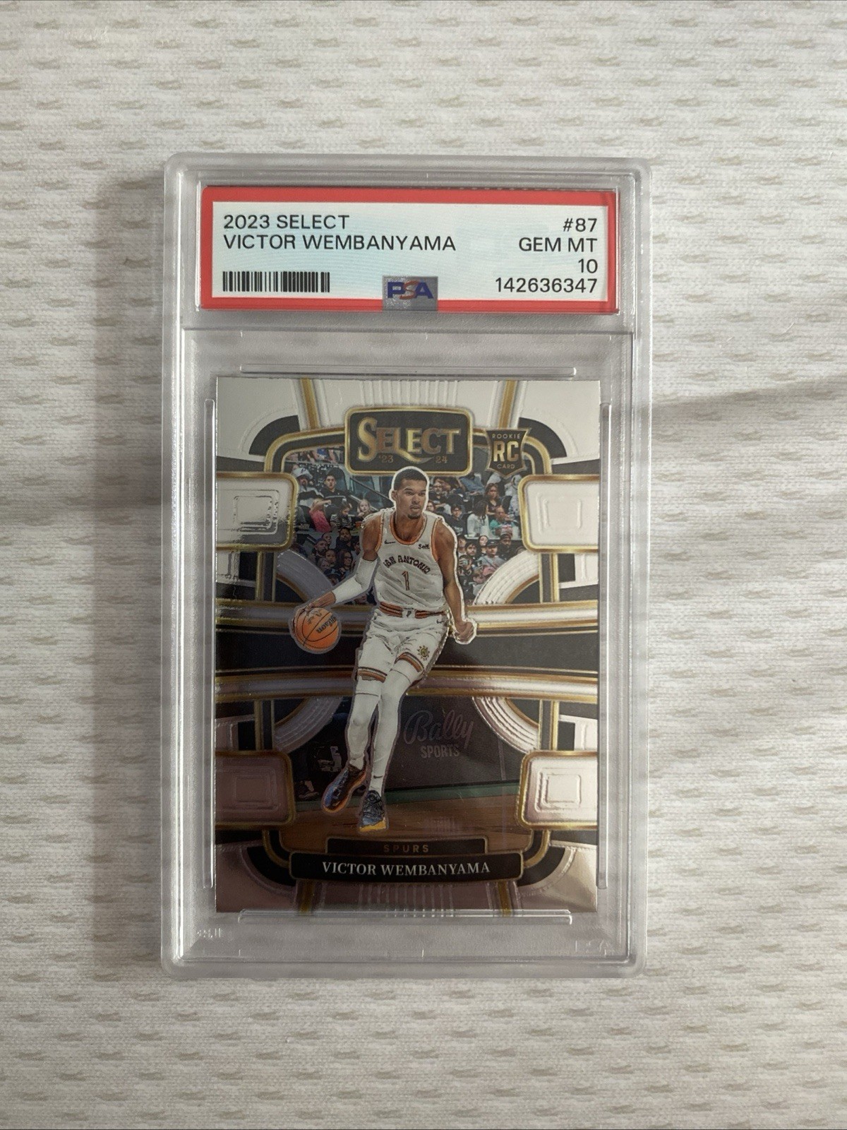 2023 PANINI SELECT #87 VICTOR WEMBANYAMA ROOKIE RC PSA 10