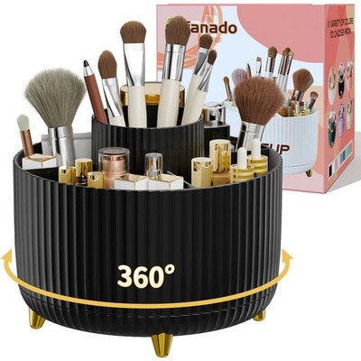 360° Rotate Makeup Brush Holder Organizer, Makeup Organizers Countertop, Make...