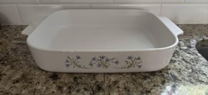 VTG Corning Ware Blue Dusk A-21-B-N 12"x10"x 2.5" Lasagna Roaster Baking Pan