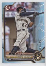 2022 Bowman Draft Sky Blue /499 Felix Valerio #BD-66 5w0