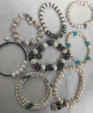 Collar De Cuentas De Perla Imitación Gris - 18 Pulgadas, Cuentas De 14mm, Chapado En Plata