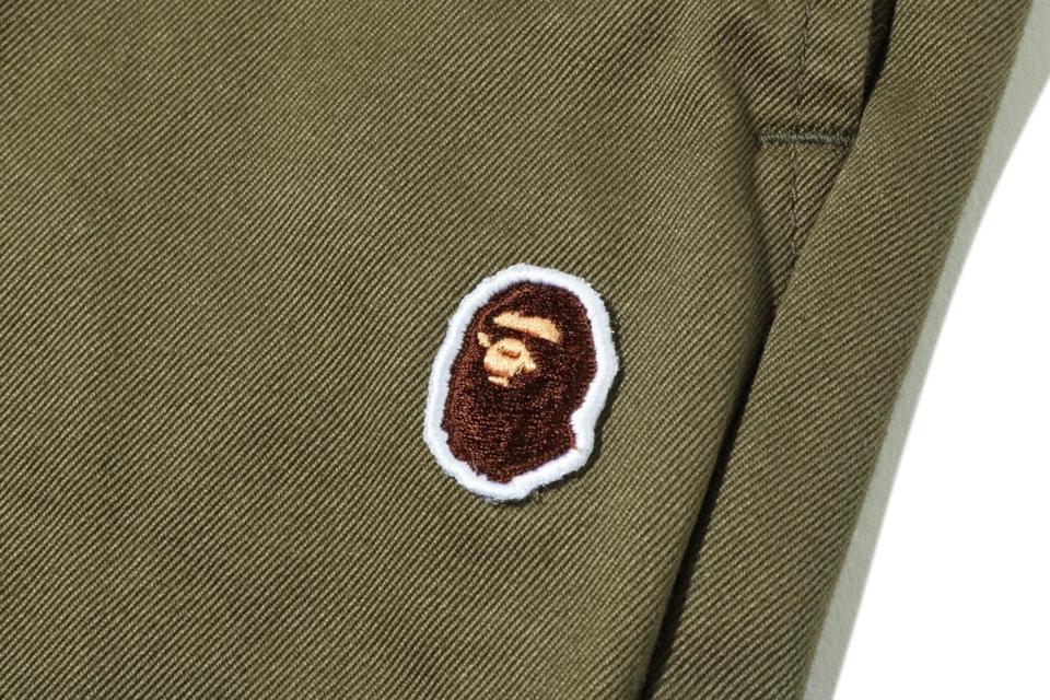 Bape One Pont Loose Fit Dark Olive Chino Pants Size Small - Photo 4/4