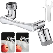 1080° Swivel Faucet Extender, Sink Water Faucet Aerator Extension in Brass