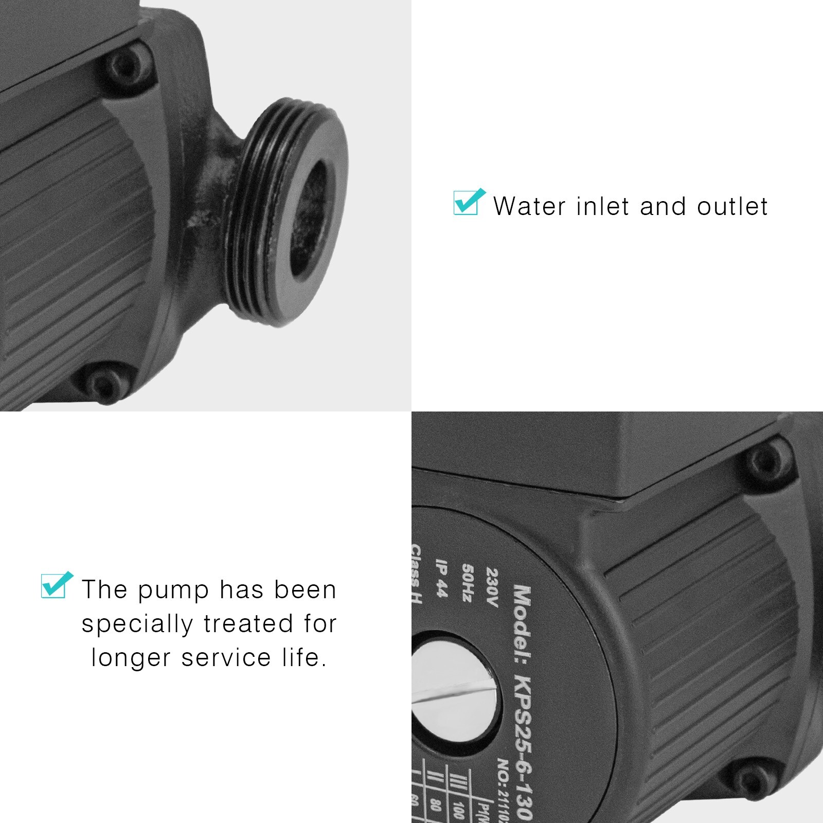 JASSFERRY Central Heating Pump Hot Water Circulation Pump 3 Speed