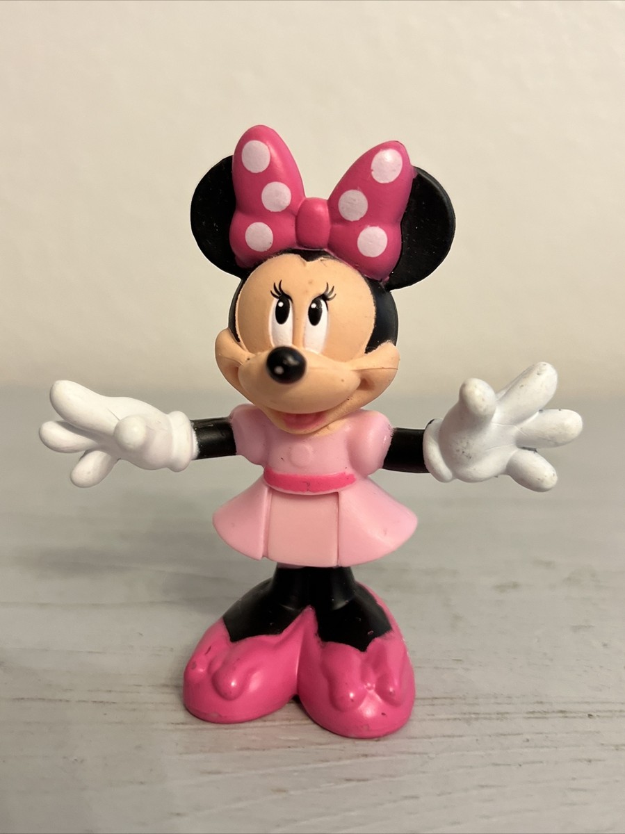 MINNIE MOUSE PINK DRESS DISNEY 3” ACTION FIGURE PLASTIC TOY MINNIE MOUSE PINK DRESS DISNEY 3” ACTION FIGURE PLASTIC TOY